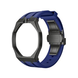 Bracelet Bleu — Cadran Noir · 12H
