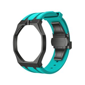 Bracelet Bleu Tiffany — Cadran Noir · 12H