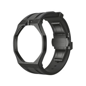 Bracelet Noir — Cadran Noir · 12H