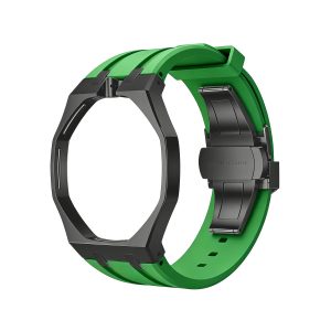 Bracelet Vert — Cadran Noir · 12H