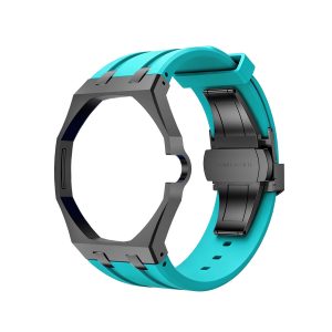 Bracelet Bleu Tiffany — Cadran Noir · 3H
