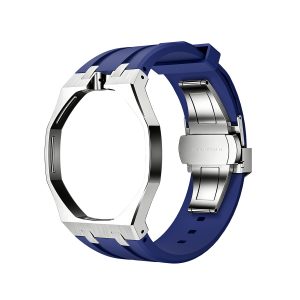 Bracelet Bleu — Cadran Argent · 12H
