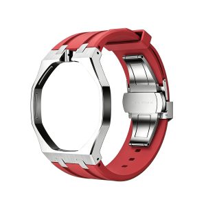 Bracelet Rouge — Cadran Argent · 12H