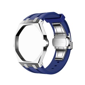 Bracelet Bleu — Cadran Argent · 3H